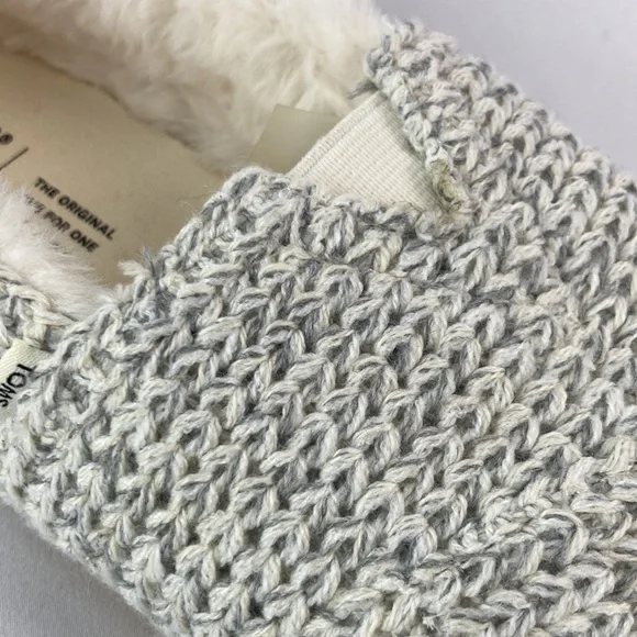 Tom’s alpargata white cozy sweater knit ortholite insoles 7 NWT - Picture 2 of 5